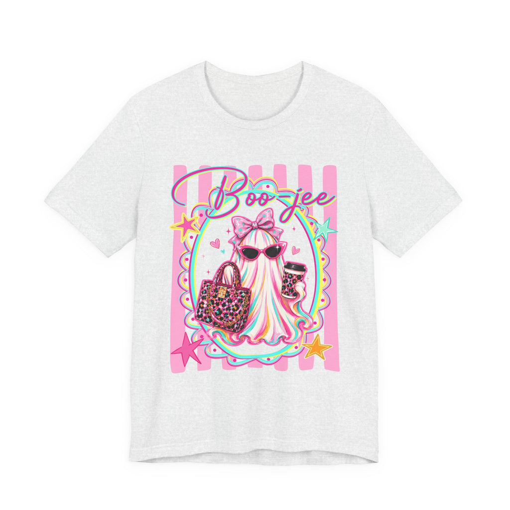 Boo-Jee Ghost Tee — Kawaii Fashion Ghost Graphic T-Shirt with Purse & Coffee