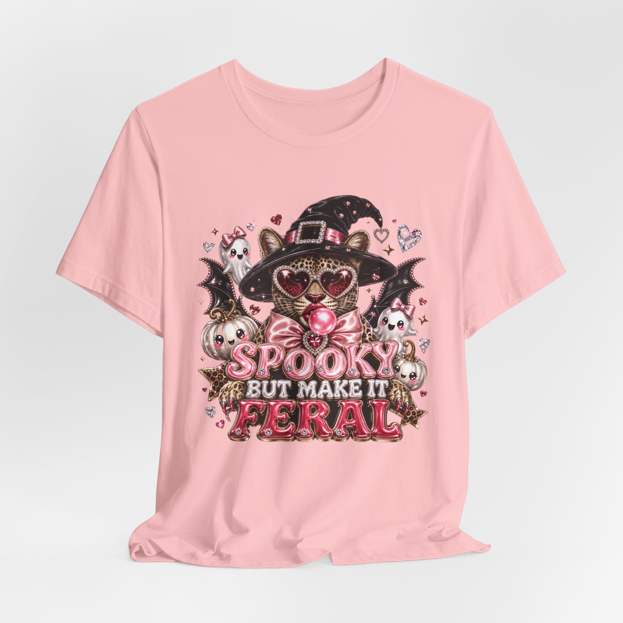 Spooky But Make It Feral Tee — Cute Witch Cat Halloween T-Shirt