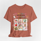 In My Class We Learn We Grow Teacher Illustration T-Shirt | School Icons