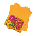 God Is Good all the time T-Shirt | Floral Retro Typography