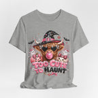 Halloween Cow T-Shirt — "Too Cute to Haunt" Cute Witch Cow Graphic Tee