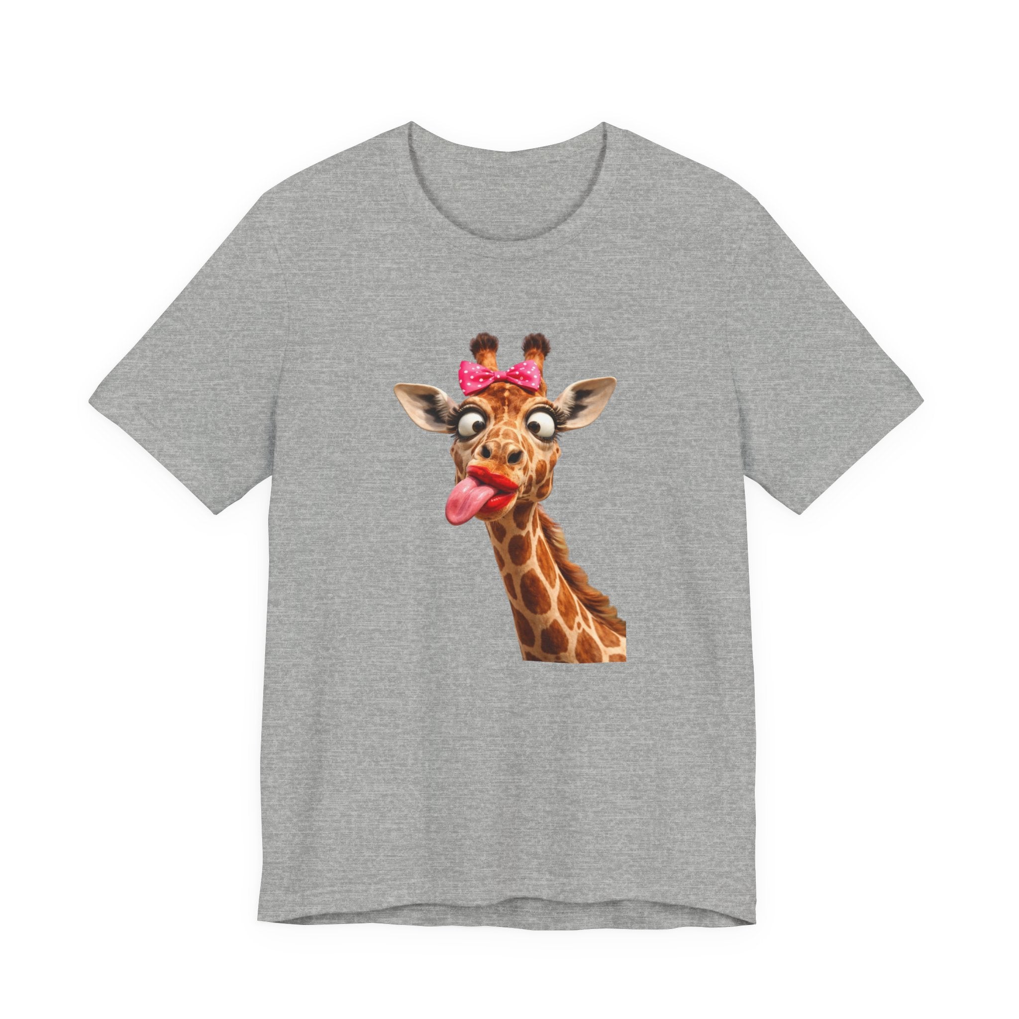 Funny Giraffe Tongue Tee — Cute Animal Graphic T-Shirt