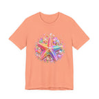 Rainbow Starfish T-Shirt | Colorful Seashell Beach Art