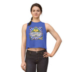 La Dolce Vita Lemon Beach Club Crop Top | Mediterranean Summer Graphic