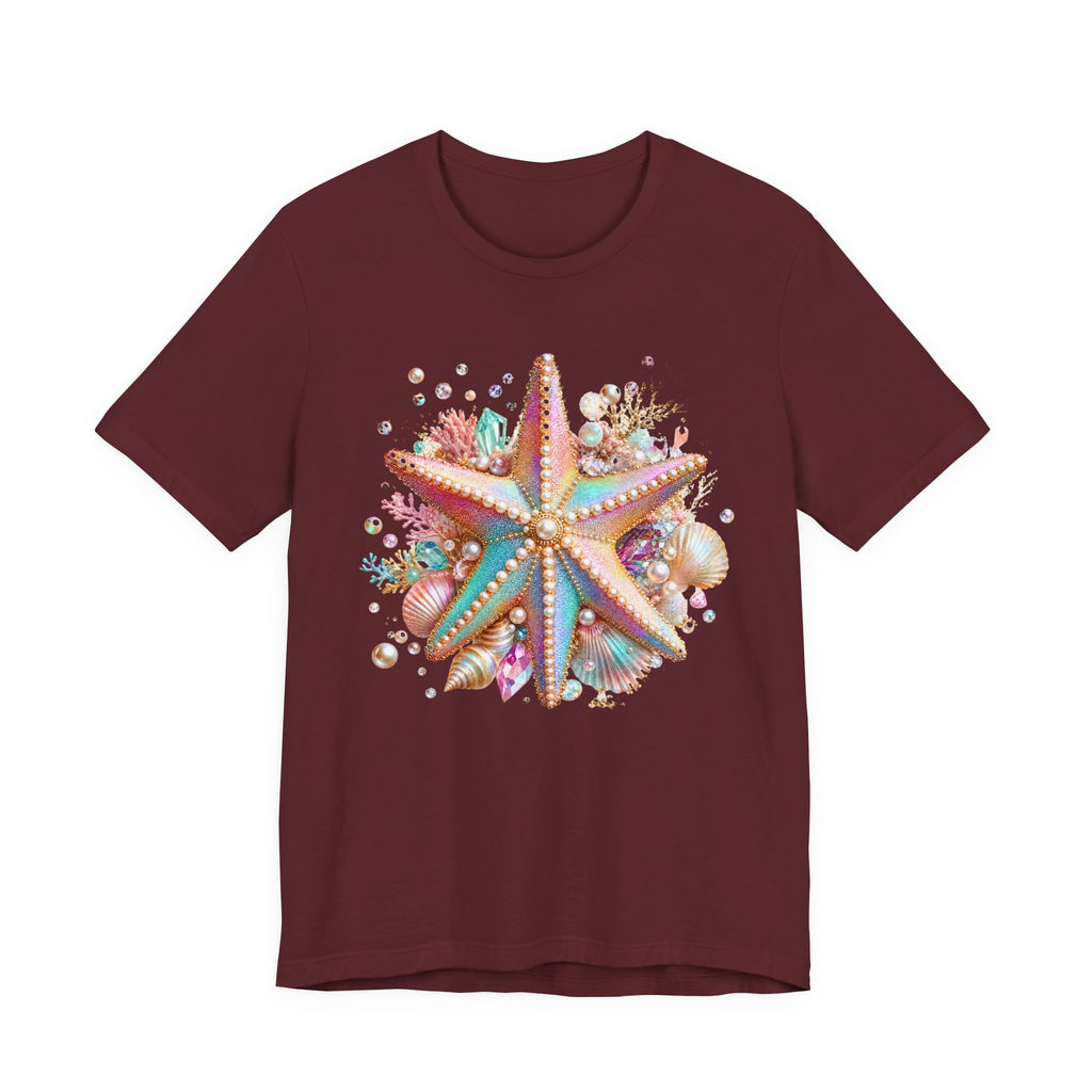 Colorful Starfish Tee | Beach Seashell Ocean Graphic Shirt