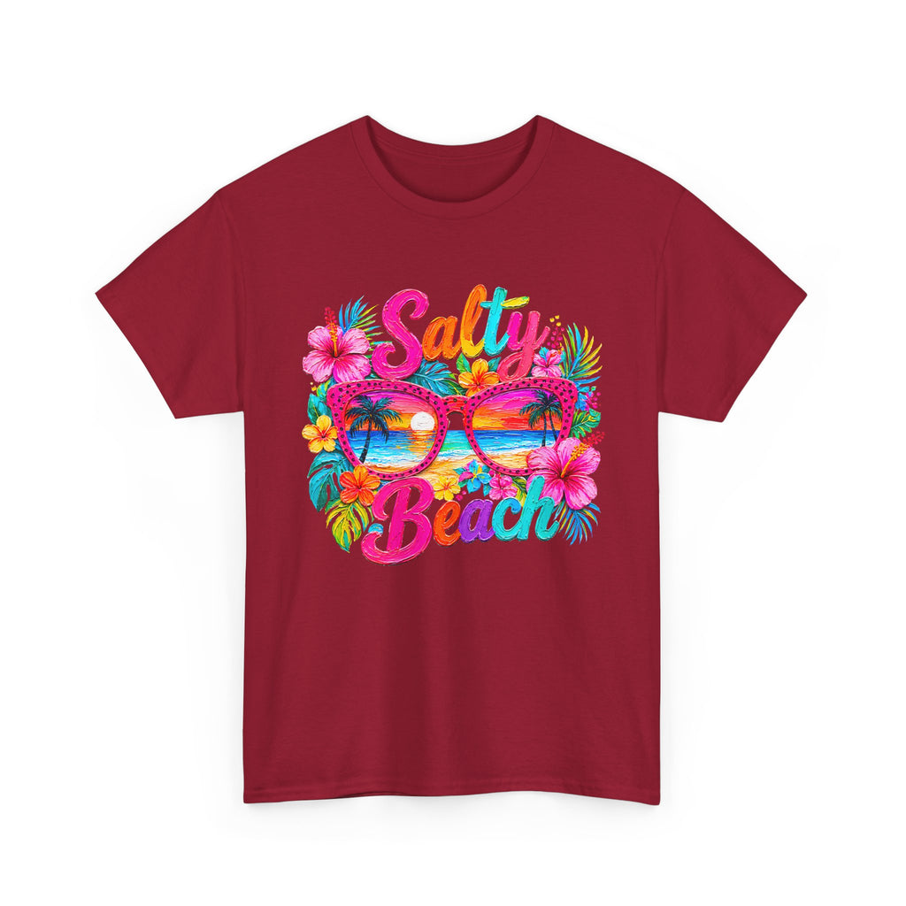 Salty Beach sunglasses floral design T-Shirt | tropical summer vibes