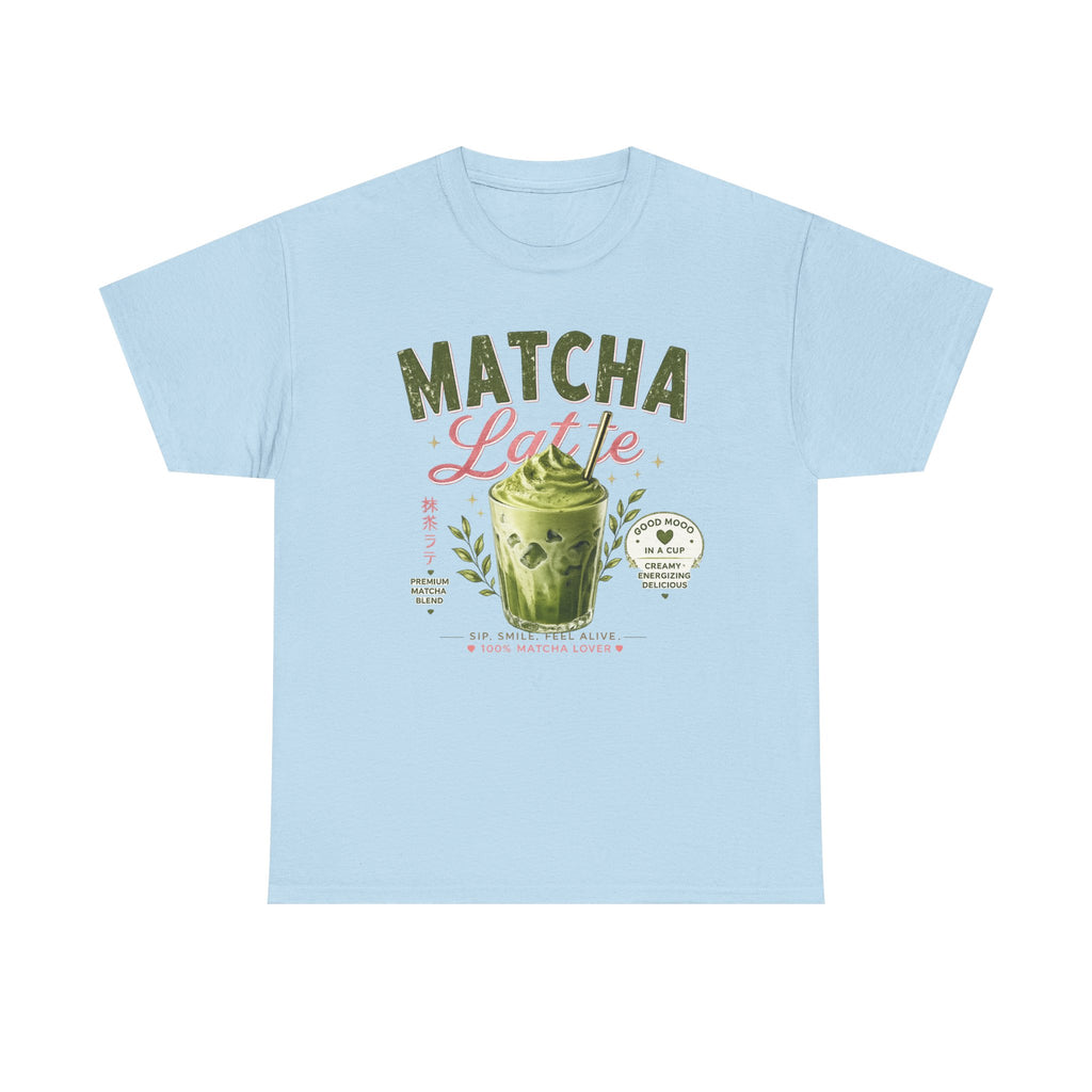 Matcha Latte T-Shirt | Iced Matcha Cup Graphic, Green Tea Tee