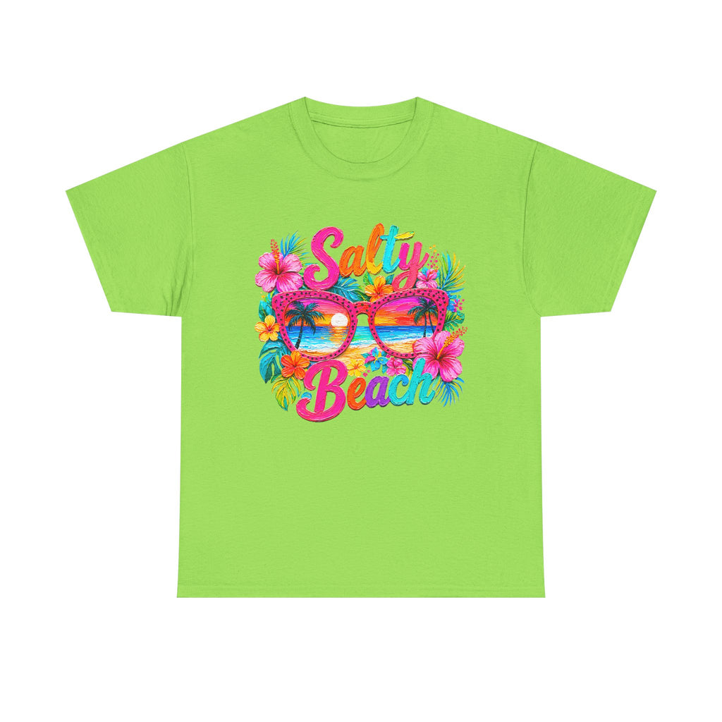 Salty Beach sunglasses floral design T-Shirt | tropical summer vibes
