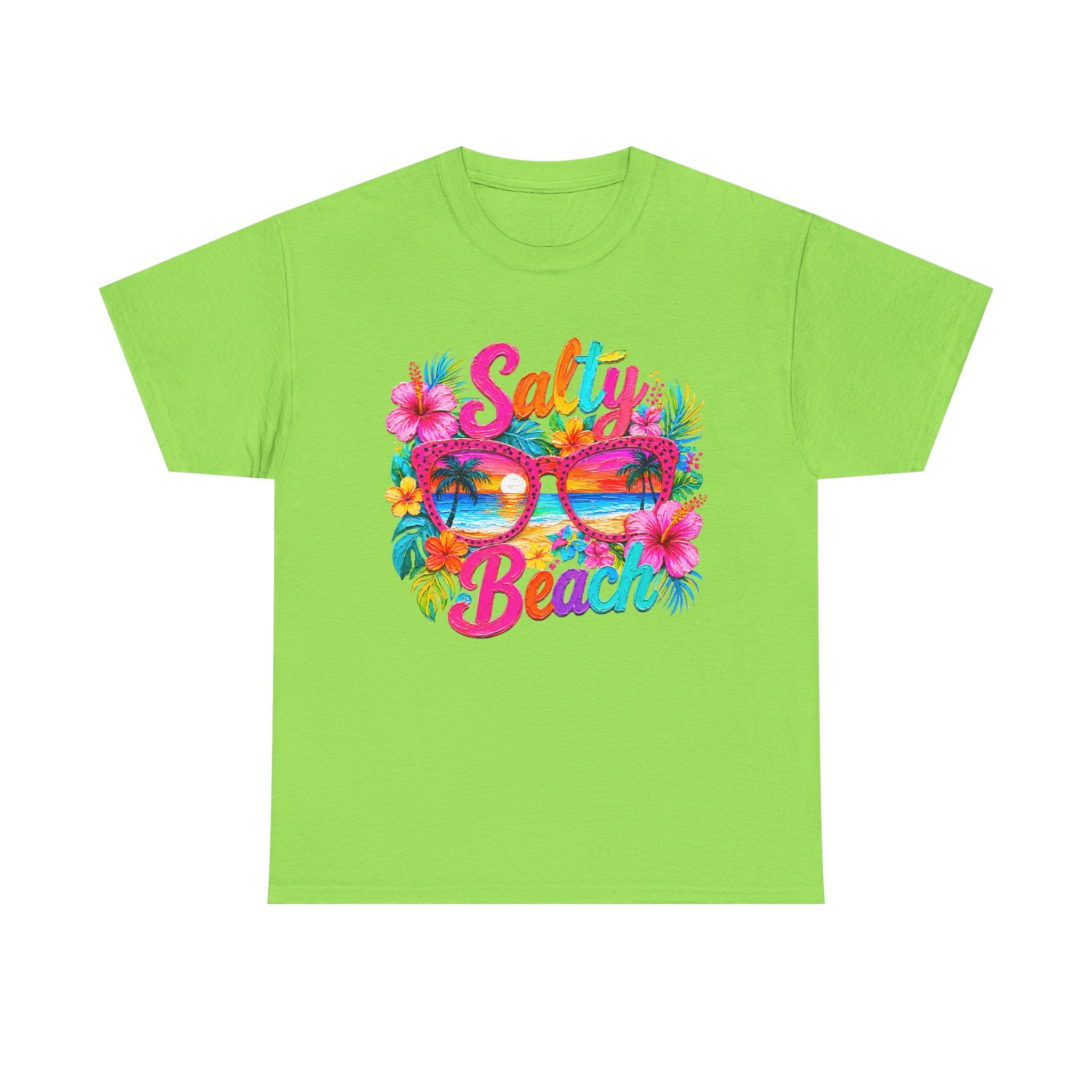 Salty Beach sunglasses floral design T-Shirt | tropical summer vibes