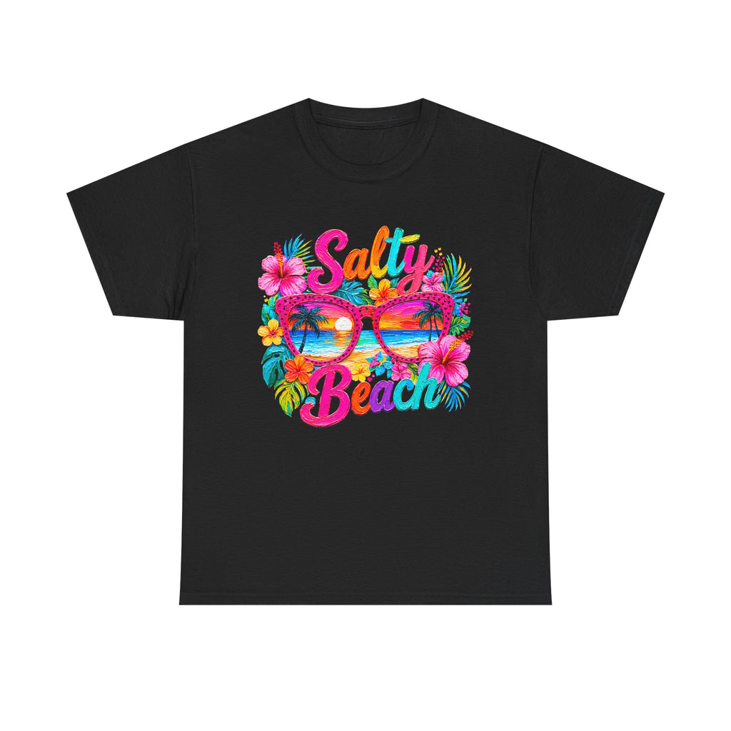 Salty Beach sunglasses floral design T-Shirt | tropical summer vibes