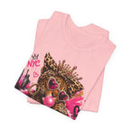 Too Glam To Care Tee — Leopard Crown Cat Graphic Shirt
