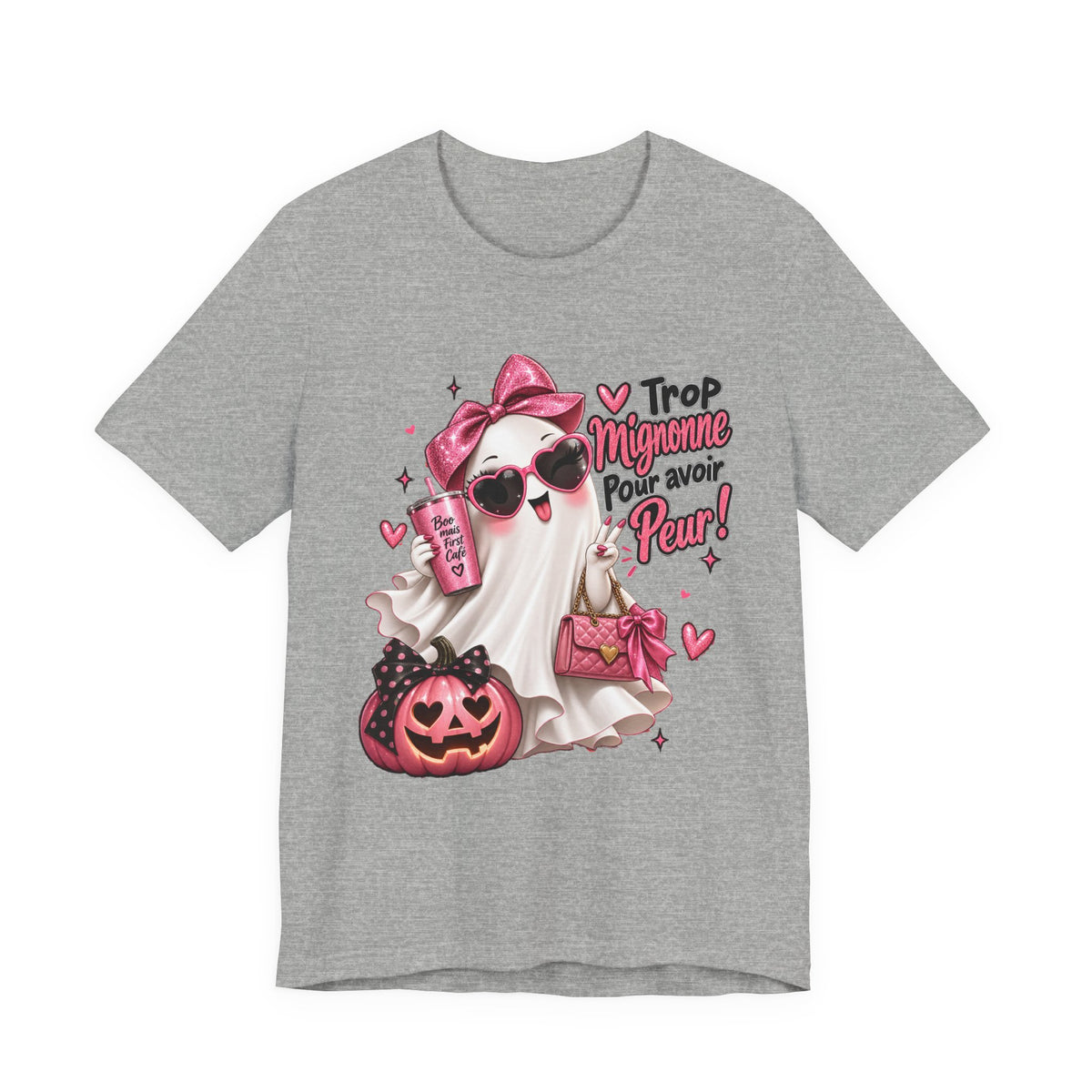 Cute Pink Ghost Halloween T-Shirt | Coquette Luxe