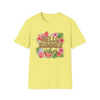 Hello Summer Vibes Watermelon Floral Leopard Print T-Shirt