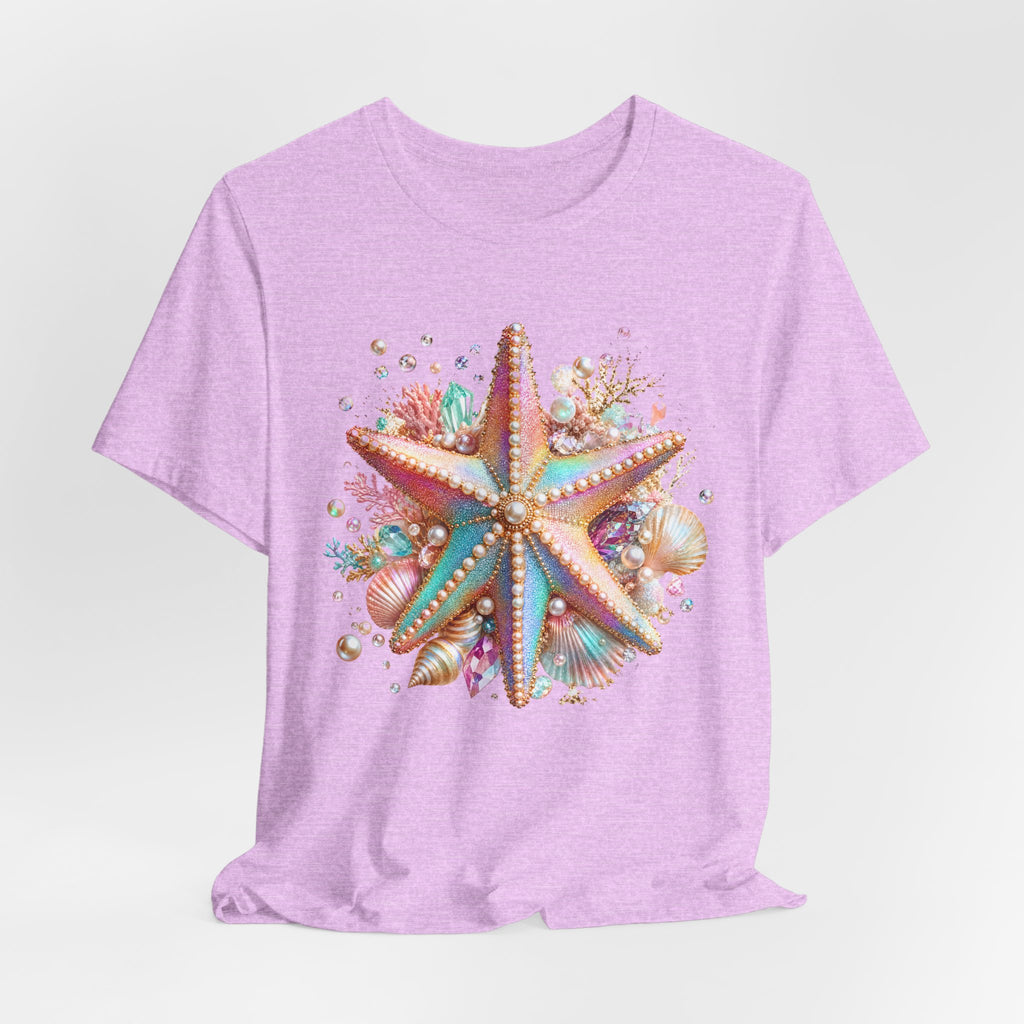 Colorful Starfish Tee | Beach Seashell Ocean Graphic Shirt