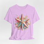 Colorful Starfish Tee | Beach Seashell Ocean Graphic Shirt