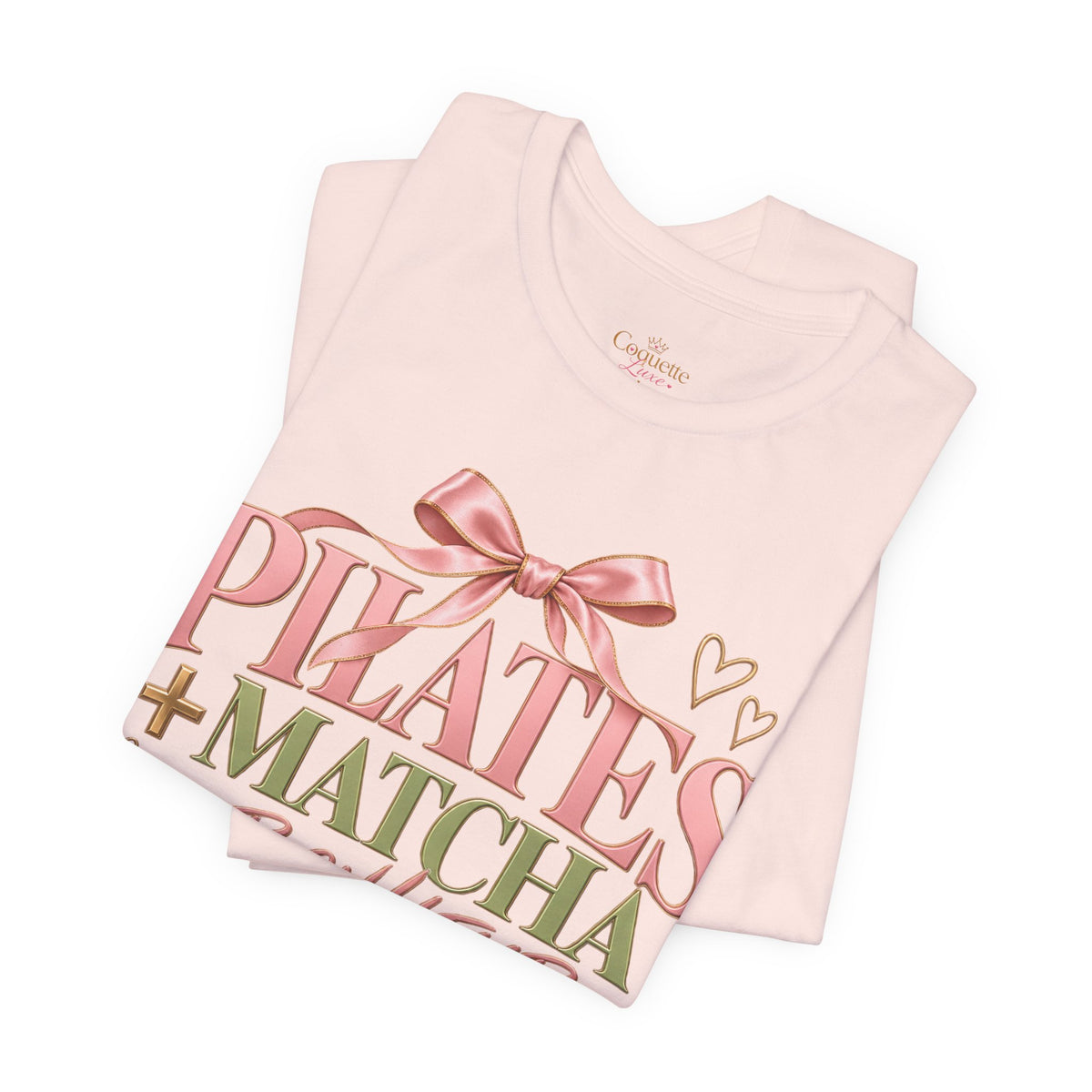 Pilates + Matcha Bonheur Tee — Yoga Mat & Matcha Fitness Shirt