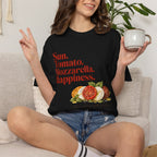 Caprese Salad T-Shirt — Sun. Tomato. Mozzarella. Happiness. Graphic Tee