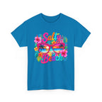 Salty Beach sunglasses floral design T-Shirt | tropical summer vibes