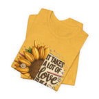 It Takes a Lot of Love to Be a Teacher Sunflower Tee | Teacher Appreciation