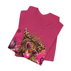 Too Glam To Care Tee — Leopard Crown Cat Graphic Shirt