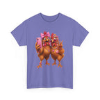Two Chickens Taking Selfie T-Shirt | Funny Poultry Illustration