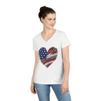 American Flag Leopard Heart T-Shirt 
