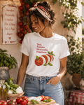 Caprese Salad T-Shirt — Sun. Tomato. Mozzarella. Happiness. Graphic Tee