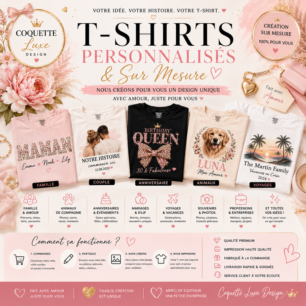 T-Shirt Personnalisé Sur Mesure — Votre Idée, Notre Création