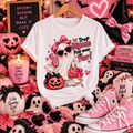 Cute Pink Ghost Halloween T-Shirt | Coquette Luxe