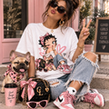 Betty Boop Pink Sneakers Graphic Tee