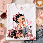 Betty Boop Pink Sneakers Graphic Tee