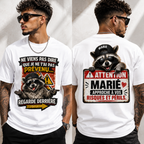 Funny "Warning: Married" Raccoon Men's Graphic T-Shirt
