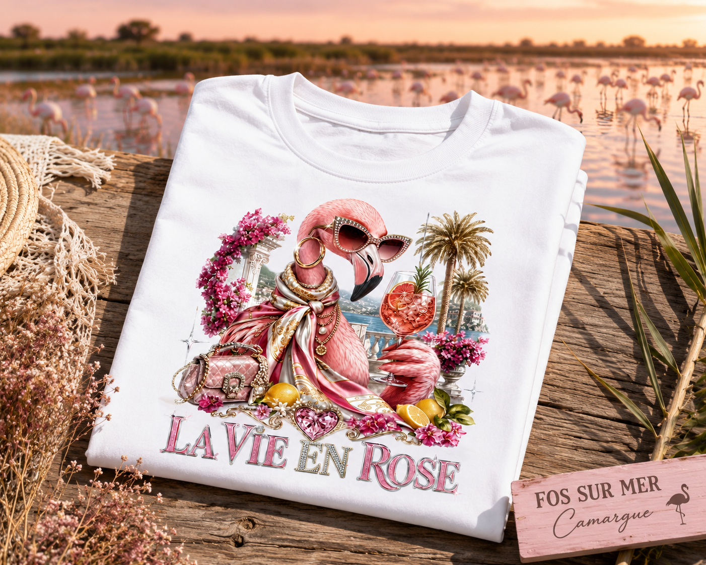 La Vie en Rose Flamingo Tee
