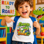 Guess Who's Back Dinosaur Toddler Tee | Colorful Kids Shirt