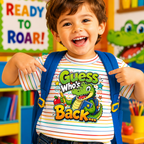 Guess Who's Back Dinosaur Toddler Tee | Colorful Kids Shirt