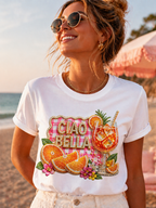 Ciao Bella Aperol Spritz Tee | Orange Cocktail Graphic Shirt