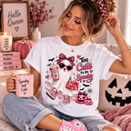 Cute Ghost Halloween T-Shirt | Too Cute to Be Spooky | Coquette Luxe