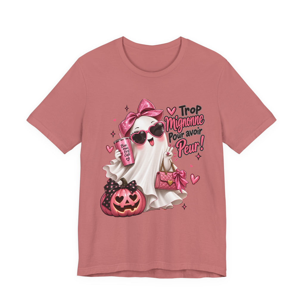 Cute Pink Ghost Halloween T-Shirt | Coquette Luxe