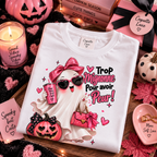 Cute Pink Ghost Halloween T-Shirt | Coquette Luxe