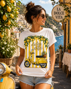 Dolce Vita Lemon Scooter T-Shirt | Vintage Italian Summer Graphic Tee