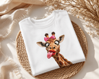 Funny Giraffe Tongue Tee — Cute Animal  T-Shirt