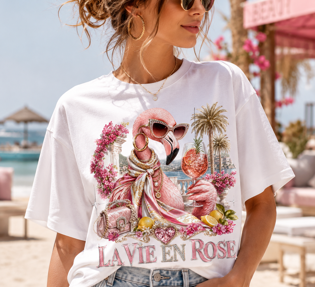 La Vie en Rose Flamingo Tee