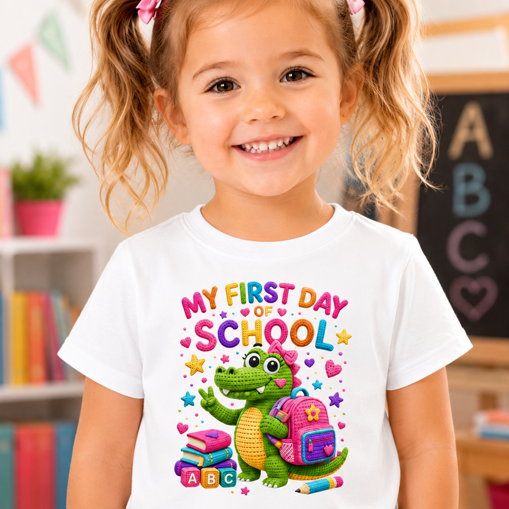 My First Day of School Alligator Toddler Tee | Back-to-School Kids Shirt