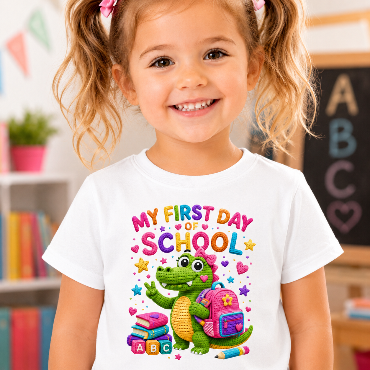 My First Day of School Alligator Toddler Tee | Back-to-School Kids Shirt