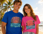 Retro Surf Waves Tee