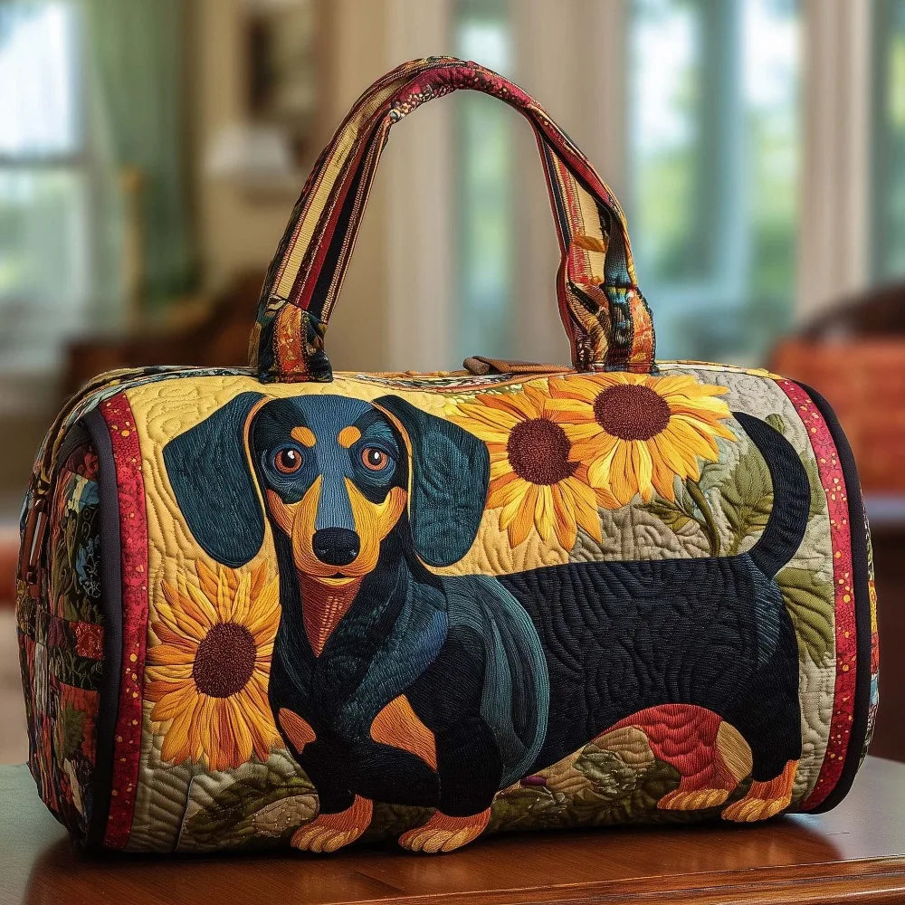 Shoulder Strap Quilted Duffle Bag Animals Pattern Large Capacity Travel Duffel Bag 3D Quilting Craft Tote Bags Sports Gym Bag