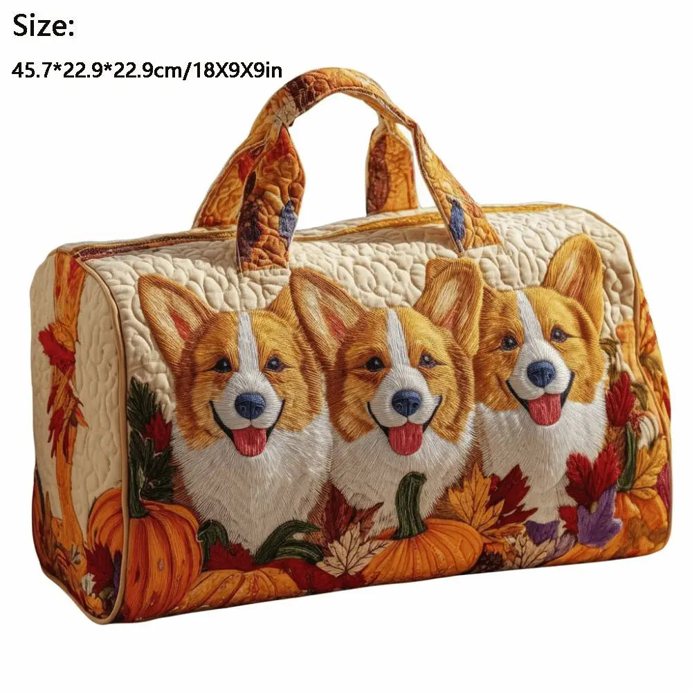 Shoulder Strap Quilted Duffle Bag Animals Pattern Large Capacity Travel Duffel Bag 3D Quilting Craft Tote Bags Sports Gym Bag