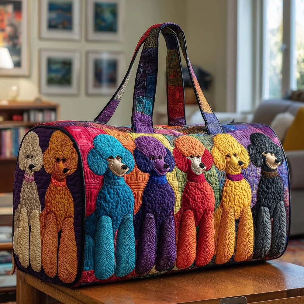 Shoulder Strap Quilted Duffle Bag Animals Pattern Large Capacity Travel Duffel Bag 3D Quilting Craft Tote Bags Sports Gym Bag