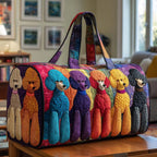 Shoulder Strap Quilted Duffle Bag Animals Pattern Large Capacity Travel Duffel Bag 3D Quilting Craft Tote Bags Sports Gym Bag