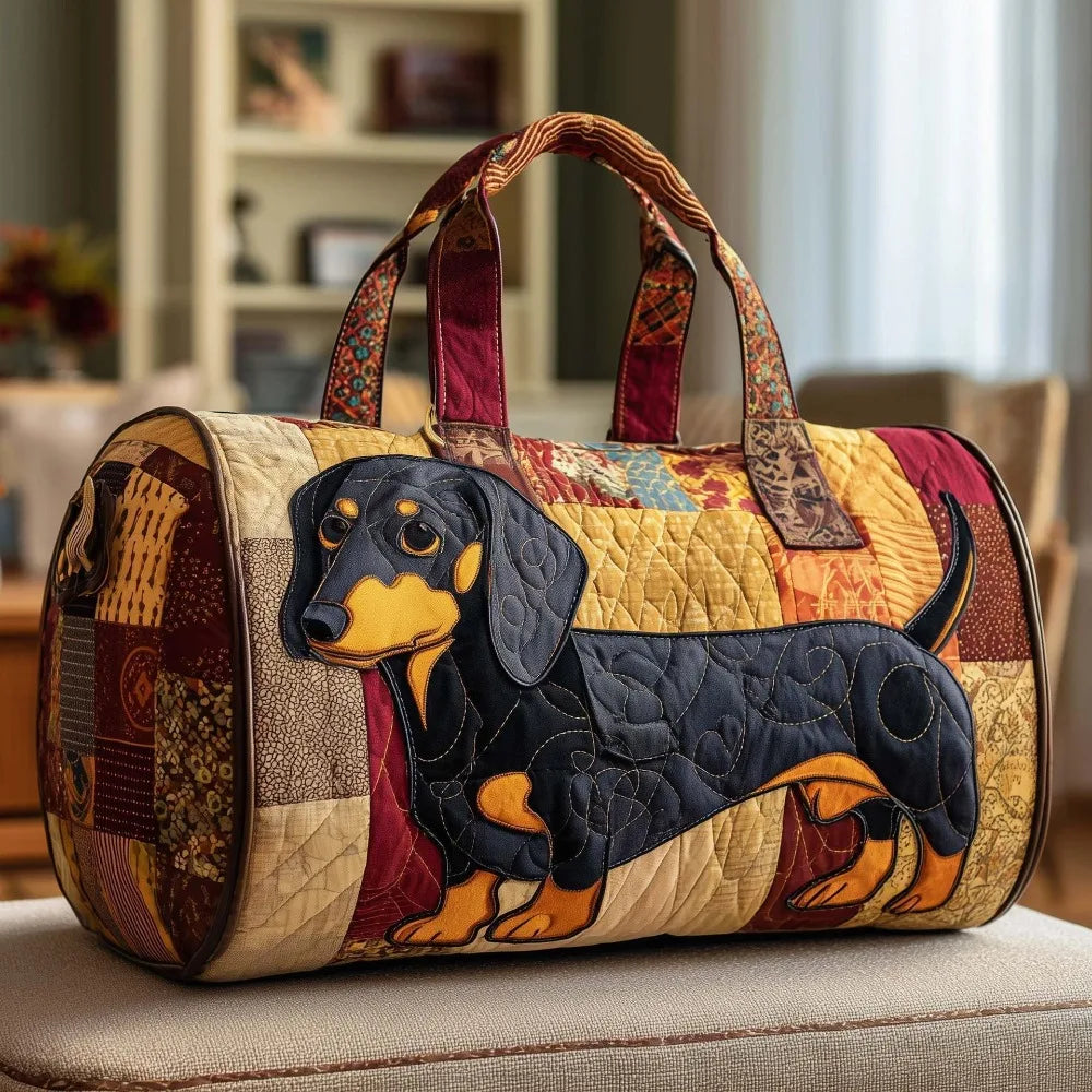 Shoulder Strap Quilted Duffle Bag Animals Pattern Large Capacity Travel Duffel Bag 3D Quilting Craft Tote Bags Sports Gym Bag